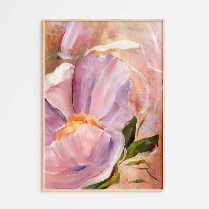 framed floral art print